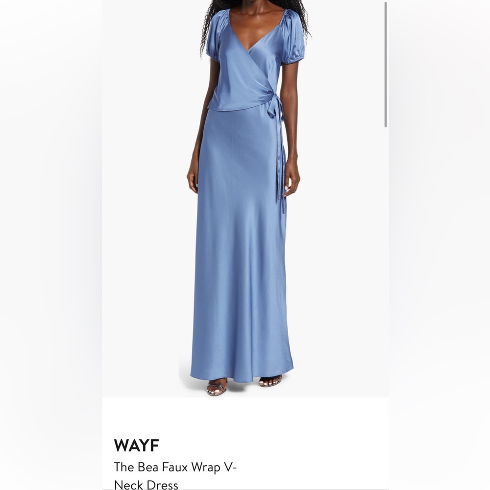 Wayf Asymmetrical Blue Dress NWT
